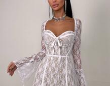 Мереживна сукня міні з чашечками    | PUSHKA SHOP