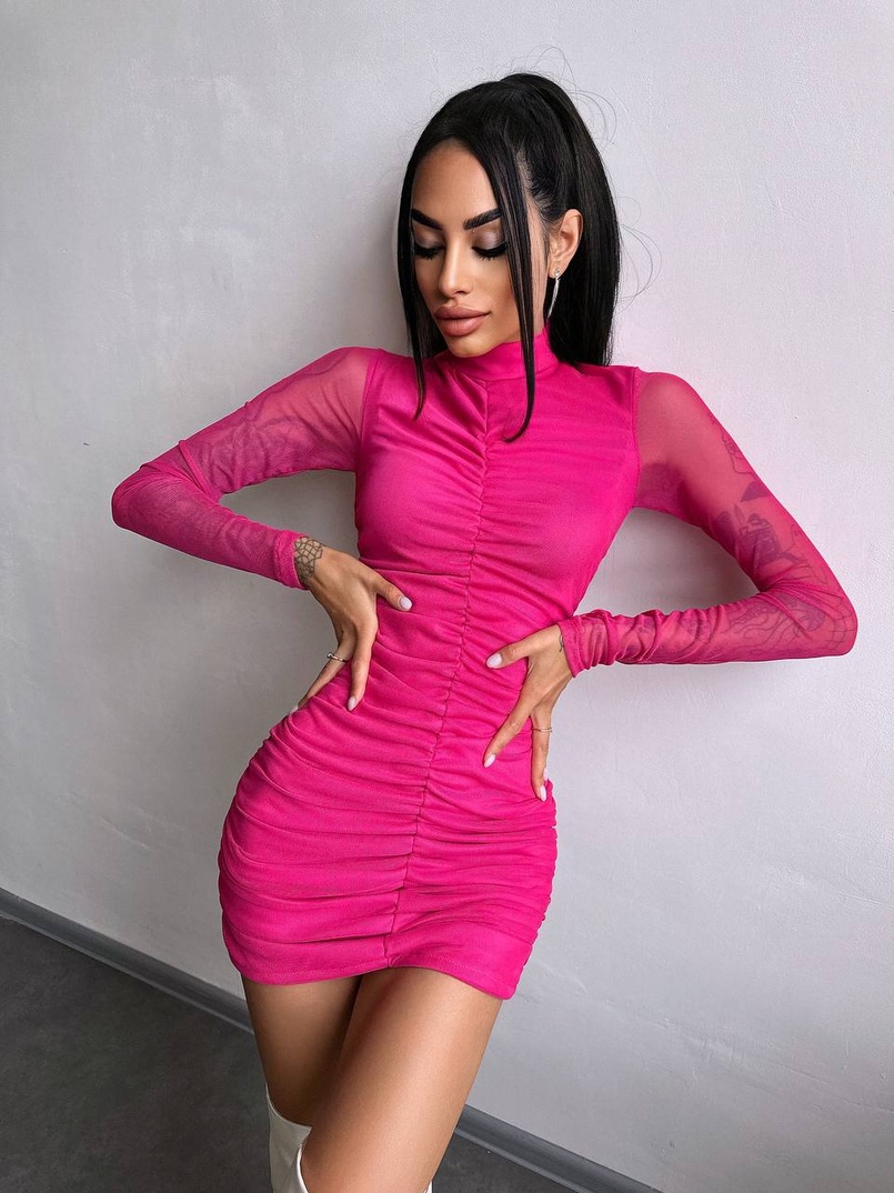 Сукня міні з драпіруванням  | PUSHKA SHOP