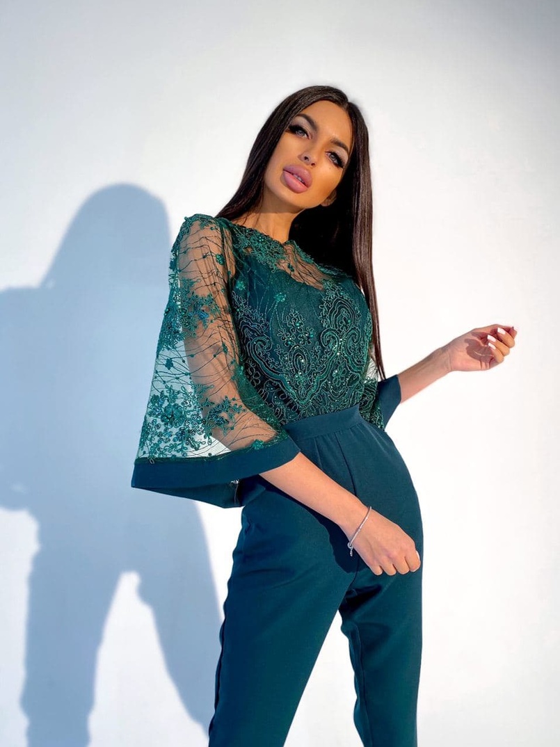 Эффектный комбинезон с кружевным верхом Эффектный комбинезон с кружевным верхом | PUSHKA SHOP