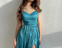 Платье-макси из сетки   с блестками  | PUSHKA SHOP