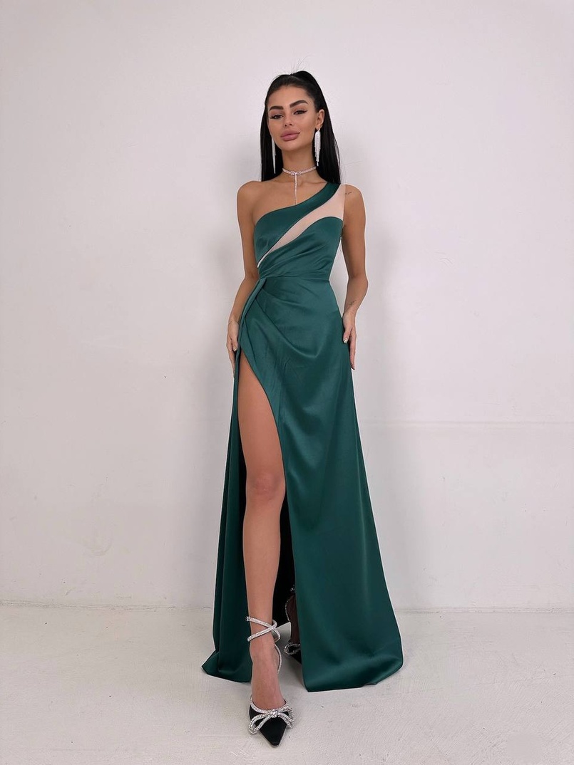 Атласна сукня максі  | PUSHKA SHOP