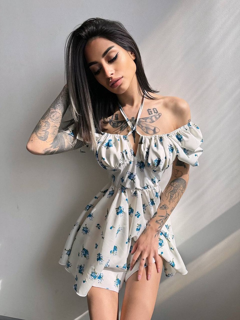 Сукня- міні у квітковий принт Сукня- міні у квітковий принт | PUSHKA SHOP