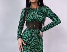 Приталена сукня-міні з корсетною вставкою на талії | PUSHKA SHOP