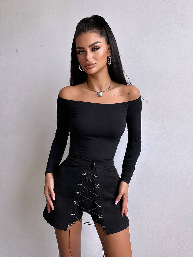 Комплект: топ + спідниця-шорти з гачками  | PUSHKA SHOP