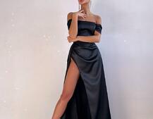 Комплект: корсет + спідниця максі з драпіруванням   | PUSHKA SHOP