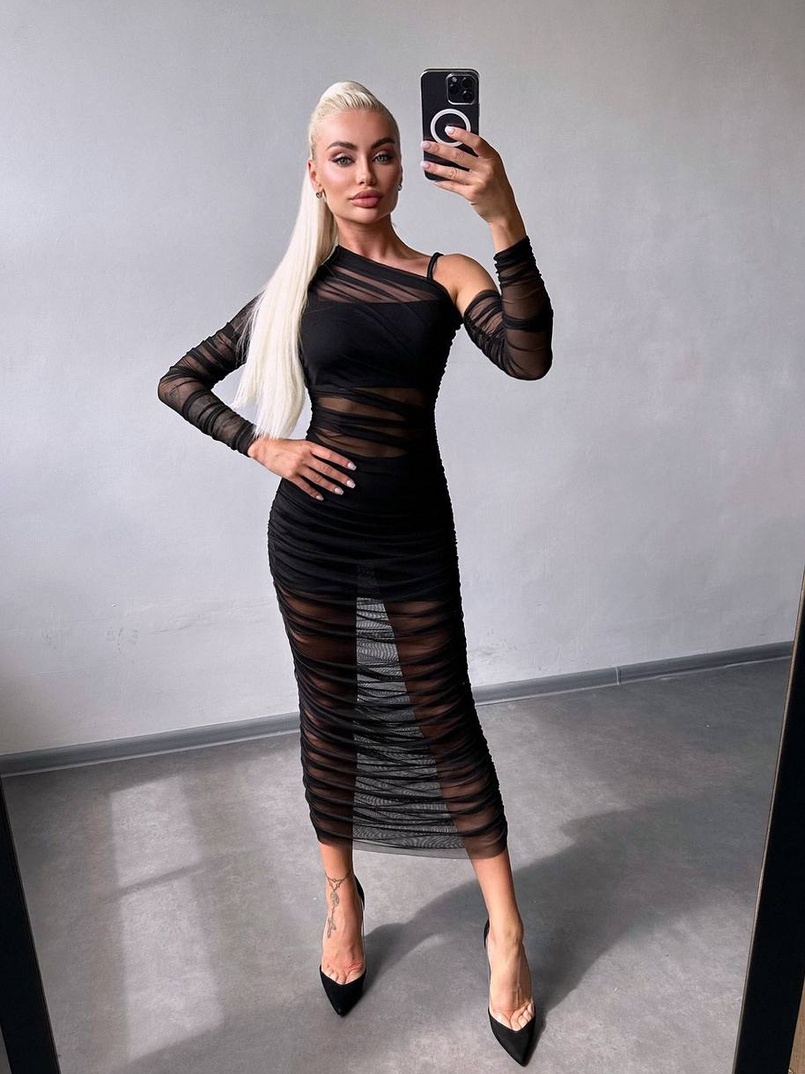 Сукня міді з драпіруванням Сукня міді з драпіруванням | PUSHKA SHOP