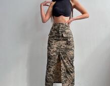 Комплект: коттонова спідниця  + топ з філіжанками  | PUSHKA SHOP