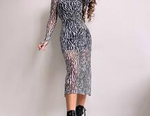 Міді сукня з принтом  | PUSHKA SHOP