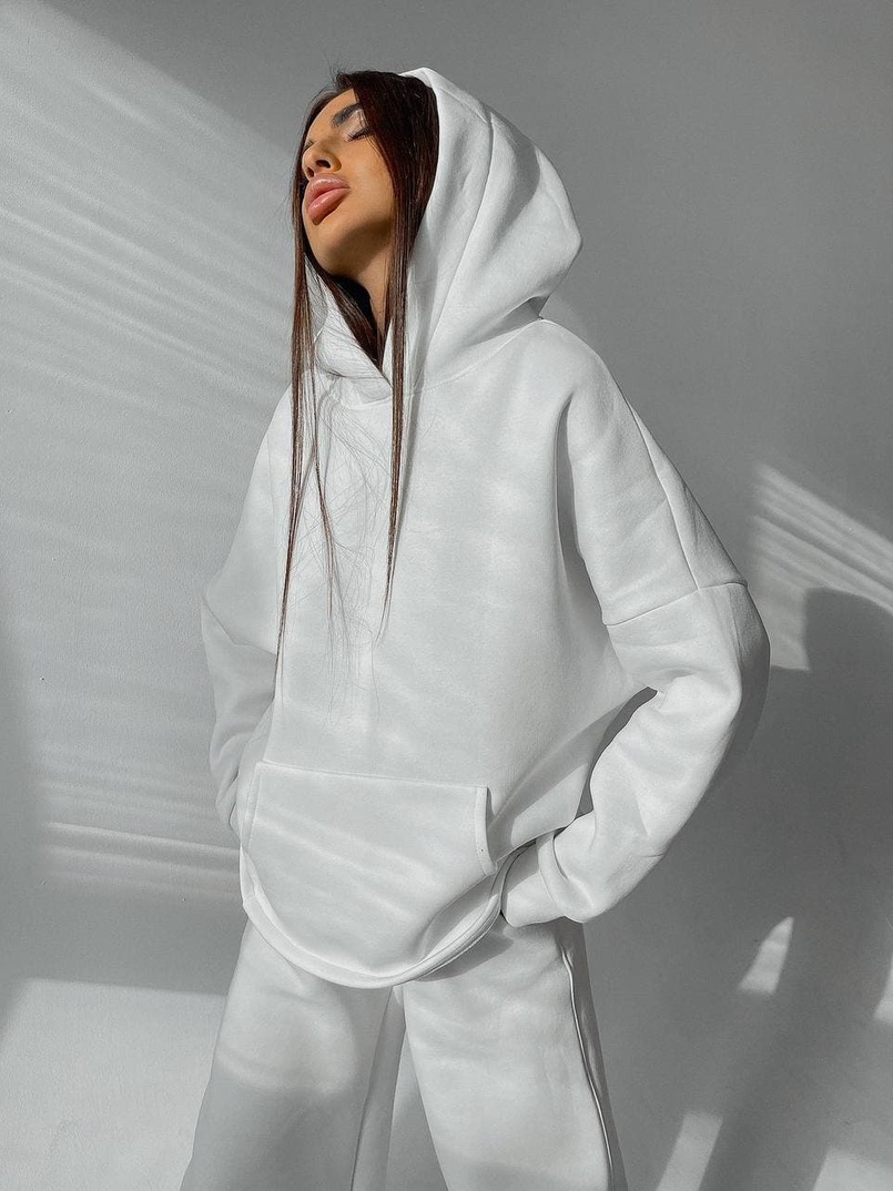 Тёплый костюм с расклешенными брюками   | PUSHKA SHOP