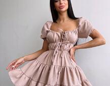 Муслінова сукня з рюшами   Муслінова сукня з рюшами   | PUSHKA SHOP