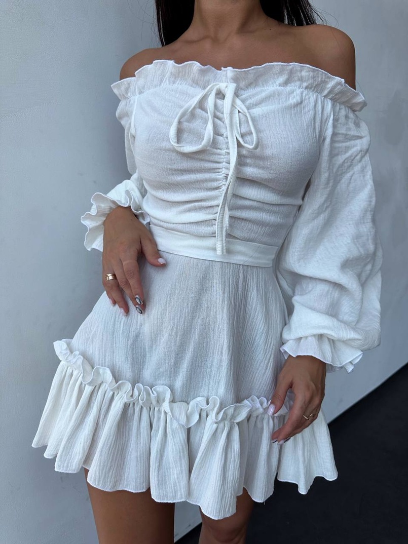 Муслінова сукня з рюшами   Муслінова сукня з рюшами   | PUSHKA SHOP