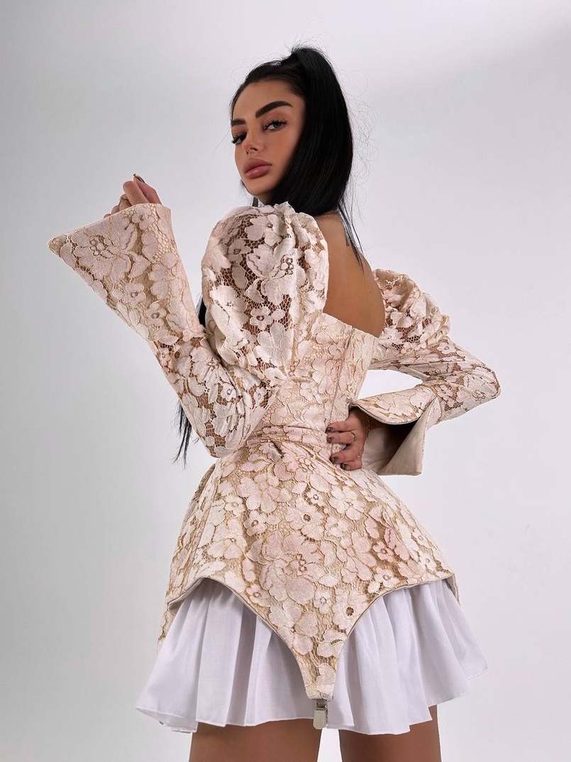 Мереживна сукня з чашечками  | PUSHKA SHOP