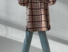 Кашемировая рубашка в клетку с капюшоном  | PUSHKA SHOP