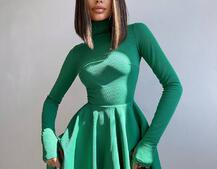 Сукня міні зі спідницею-сонцем Сукня міні зі спідницею-сонцем | PUSHKA SHOP