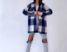 Кашемировая рубашка в клетку с капюшоном Кашемировая рубашка в клетку с капюшоном | PUSHKA SHOP