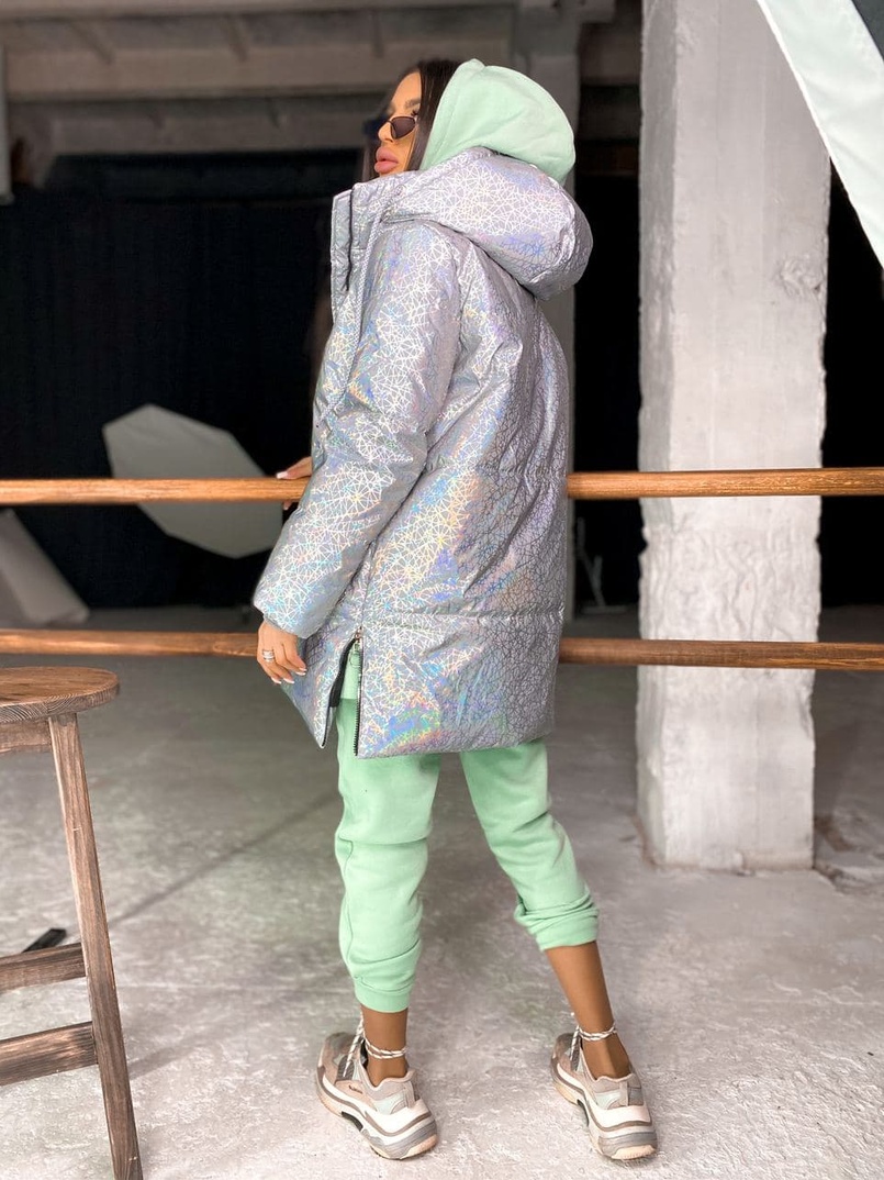 Тёплая рефлективная куртка с капюшоном ❄️ | PUSHKA SHOP