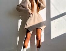 Тепле приталене худі з капюшоном на флісі + корсет на шнурівці Можна носити з корсетом та без | PUSHKA SHOP