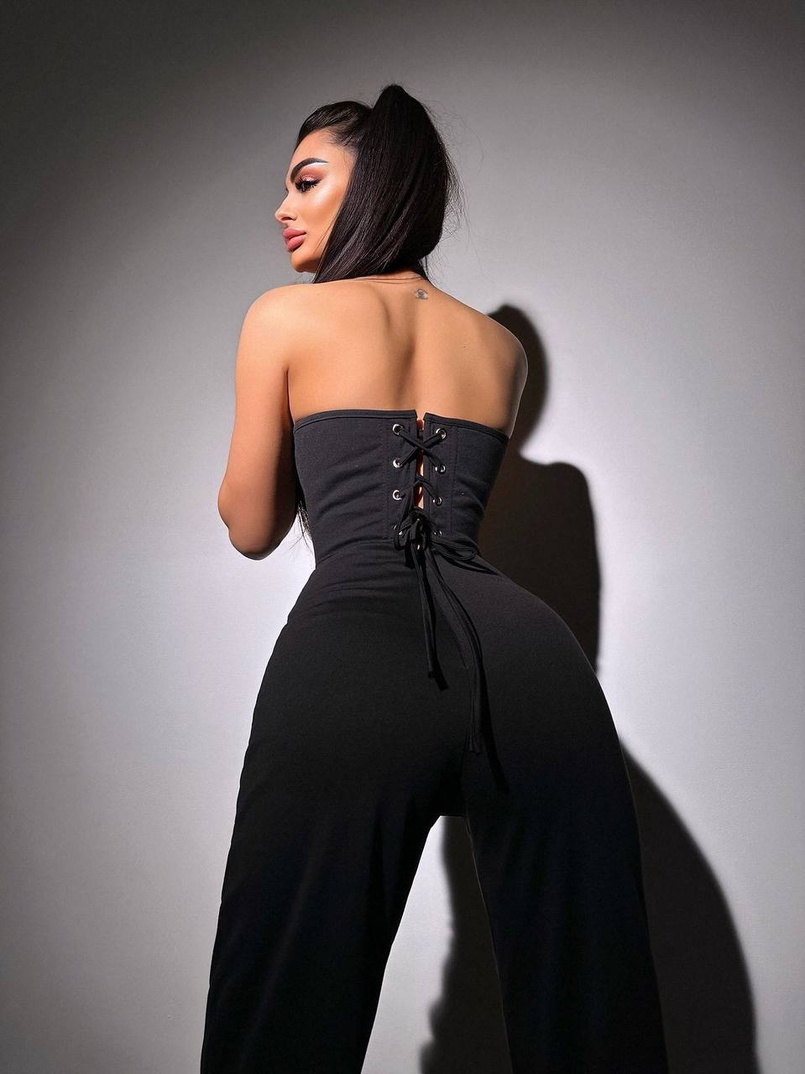 Комплект: корсет + штани із сіткою зі стразами  Комплект: корсет + штани із сіткою зі стразами  | PUSHKA SHOP