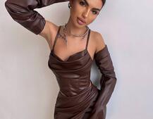 Комплект з еко шкіри: корсет з чашечками+ спідниця міні Комплект з еко шкіри: корсет з чашечками+ спідниця міні | PUSHKA SHOP