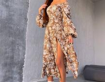 Улюблена сукня-міді зі шнурівкою на спинці та розрізом на ніжці | PUSHKA SHOP