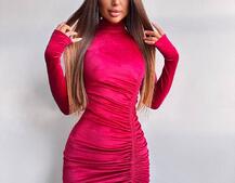 Оксамитова сукня  із зав'язкою на ніжку з трояндою | PUSHKA SHOP