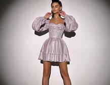 Сяюча корсетна сукня бюстьє з подвійною спідницею  | PUSHKA SHOP