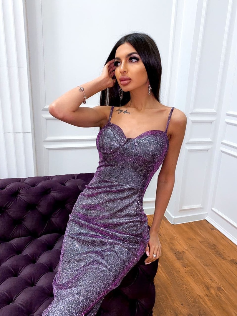 Блестящее платье-бюстье Блестящее платье-бюстье | PUSHKA SHOP