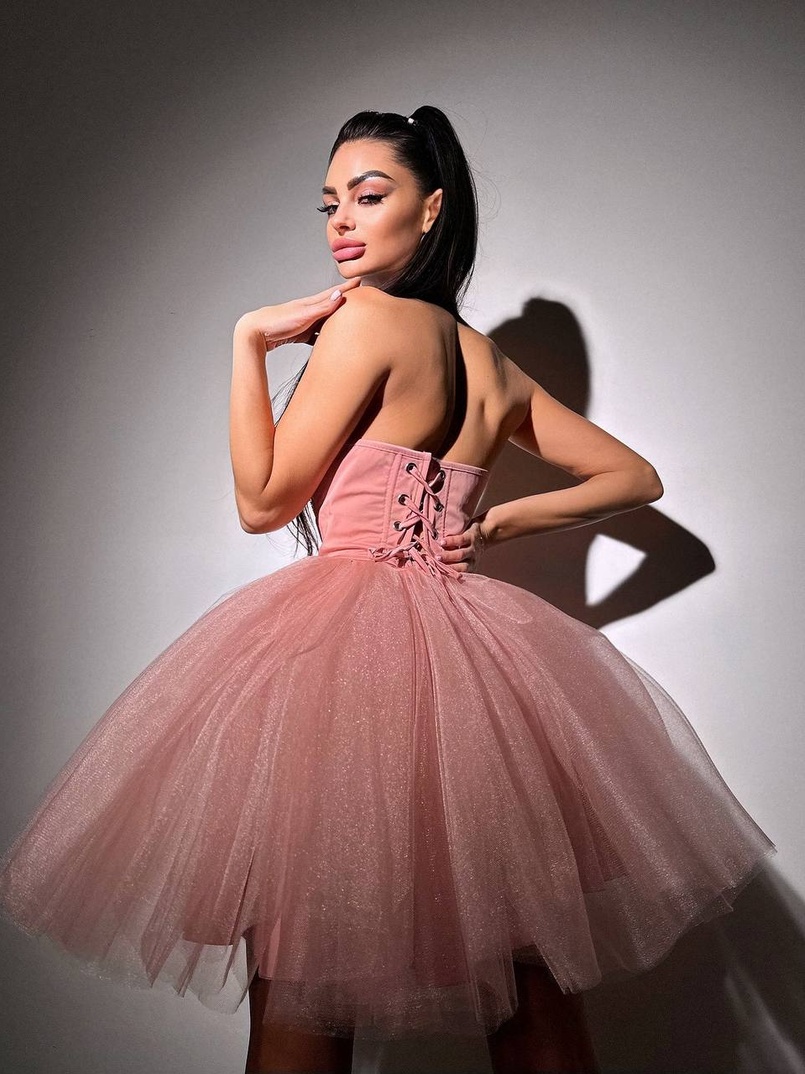 Комплект: корсет, декорований стразами  +  пишна фатинова спідниця | PUSHKA SHOP