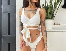 Купальник с завязками на талии с чашечками Купальник с завязками на талии с чашечками | PUSHKA SHOP