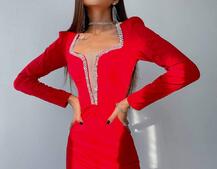 Платье,декорированное стразами   Платье,декорированное стразами   | PUSHKA SHOP