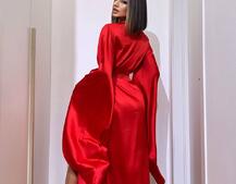 Шовковий халатик із розкльошеними рукавами | PUSHKA SHOP