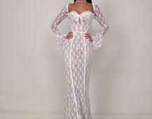 Мереживна сукня максі з чашечками    | PUSHKA SHOP