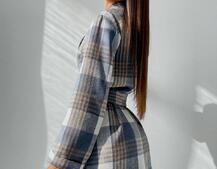 Кашемировое пальто в клетку на подкладке | PUSHKA SHOP