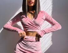 Оксамитовий комплект, декорований бахромою зі страз Оксамитовий комплект, декорований бахромою зі страз | PUSHKA SHOP