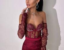 Мереживний комплект: корсет + спідниця   | PUSHKA SHOP