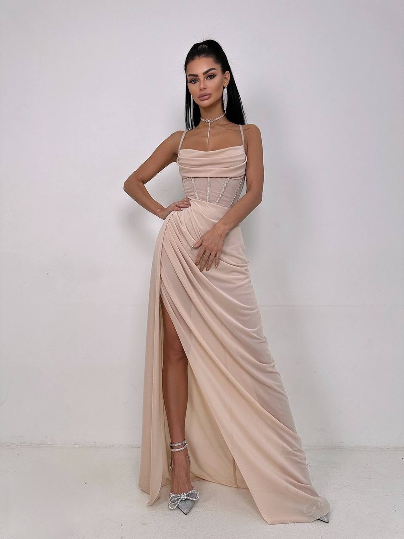 Комплект: корсет декорований стразами + спідниця максі Комплект: корсет декорований стразами + спідниця максі | PUSHKA SHOP