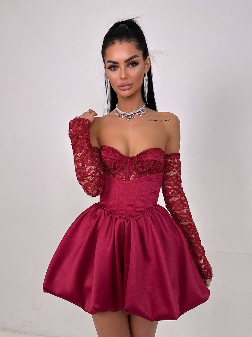 Комплект: мереживний корсет бюстьє + корсетна спідниця | PUSHKA SHOP