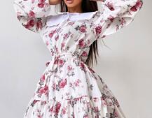 Платье со съёмным воротничком и подъюбником Платье со съёмным воротничком и подъюбником | PUSHKA SHOP