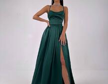 Атласний комплект: корсет + спідниця максі  | PUSHKA SHOP