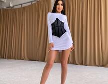 Трикотажное платье в комплекте с утягивающим корсетом  | PUSHKA SHOP