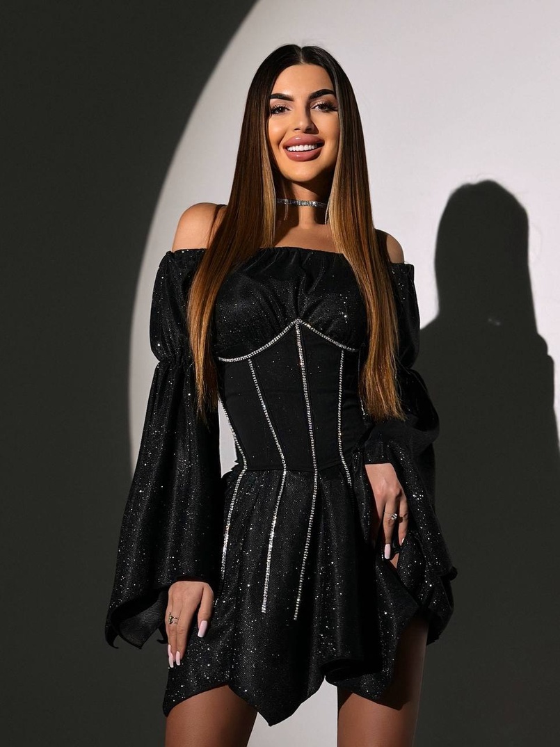 Сяючий комплект: сукня + корсет Сяючий комплект: сукня + корсет | PUSHKA SHOP