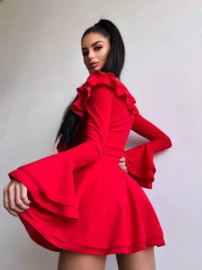 Сукня з з воланами на ґудзиках Сукня з з воланами на ґудзиках | PUSHKA SHOP