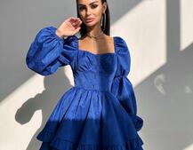 Корсетна сукня  з пишною подвійною спідницею та рюшами  | PUSHKA SHOP