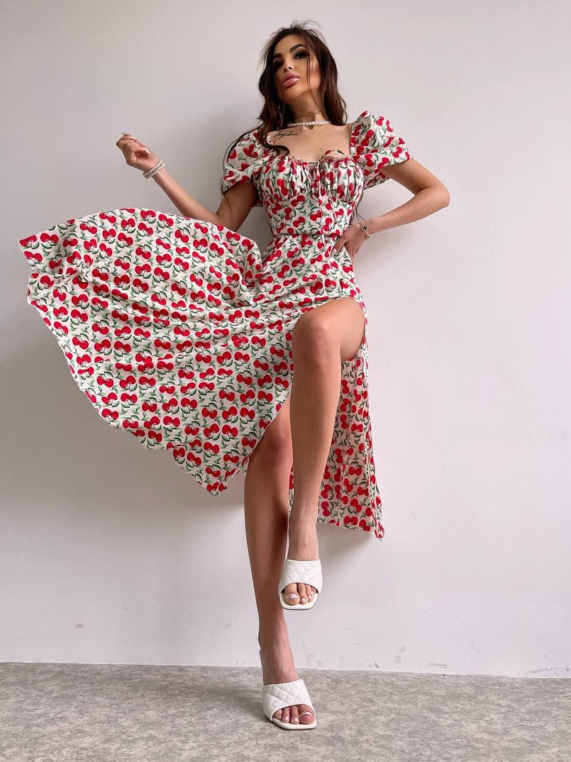 Сукня- міді з принтом Сукня- міді з принтом | PUSHKA SHOP