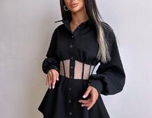 Сорочка з елементами корсета   | PUSHKA SHOP