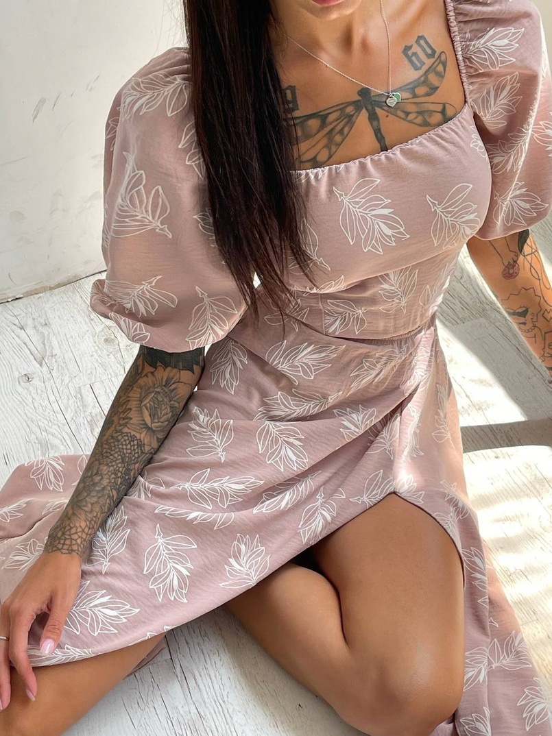 Улюблена сукня міді зі шнурівкою на спинці в нових кольорах Улюблена сукня міді зі шнурівкою на спинці в нових кольорах | PUSHKA SHOP