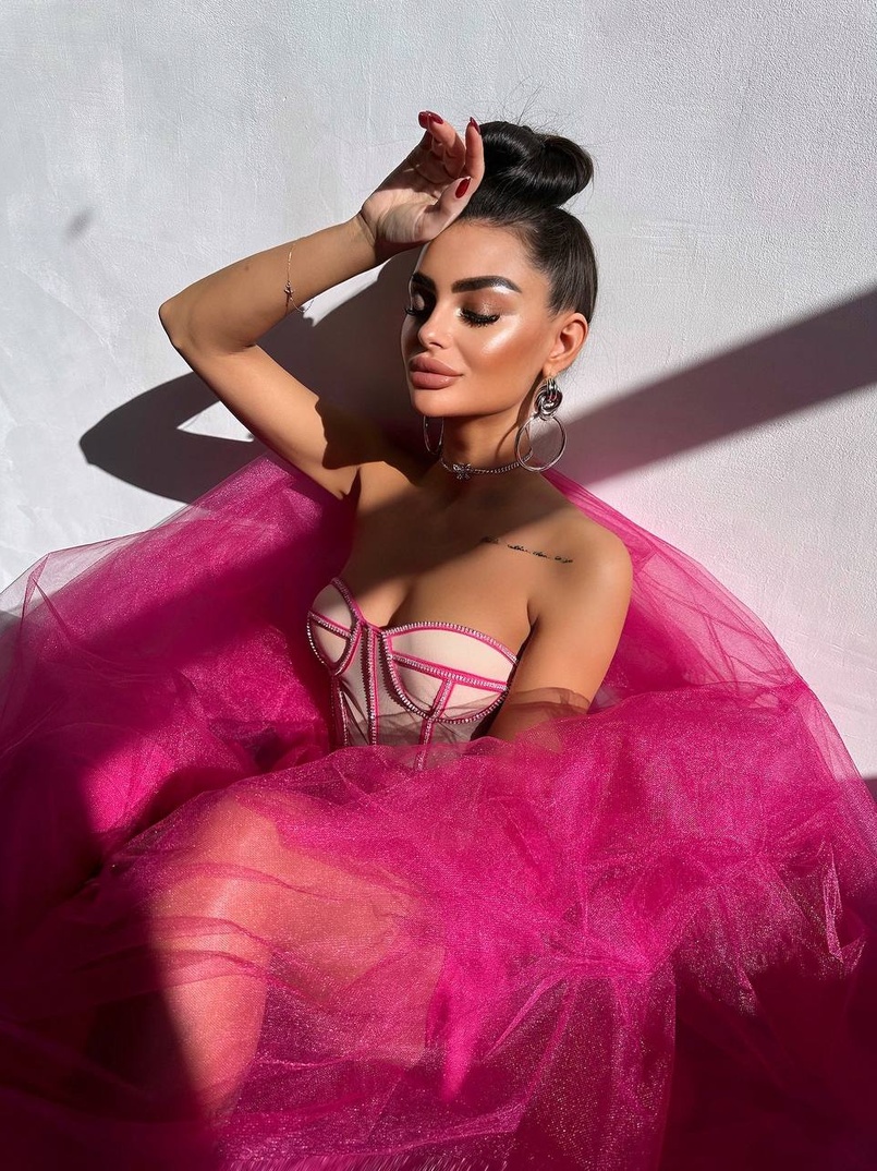 Комплект: корсет бюстьє декорований стразами + пишна спідниця максі  Ручна робота  | PUSHKA SHOP