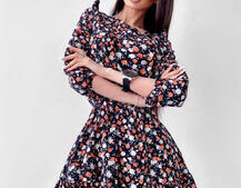 Милое цветочное платье с оборками Милое цветочное платье с оборками | PUSHKA SHOP