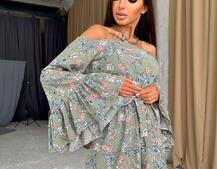 Цветочный ромпер с расклешенными рукавами Цветочный ромпер с расклешенными рукавами | PUSHKA SHOP