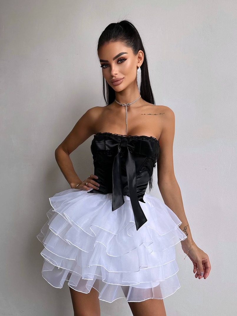 Комплект: корсет + пишна спідниця міні Комплект: корсет + пишна спідниця міні | PUSHKA SHOP